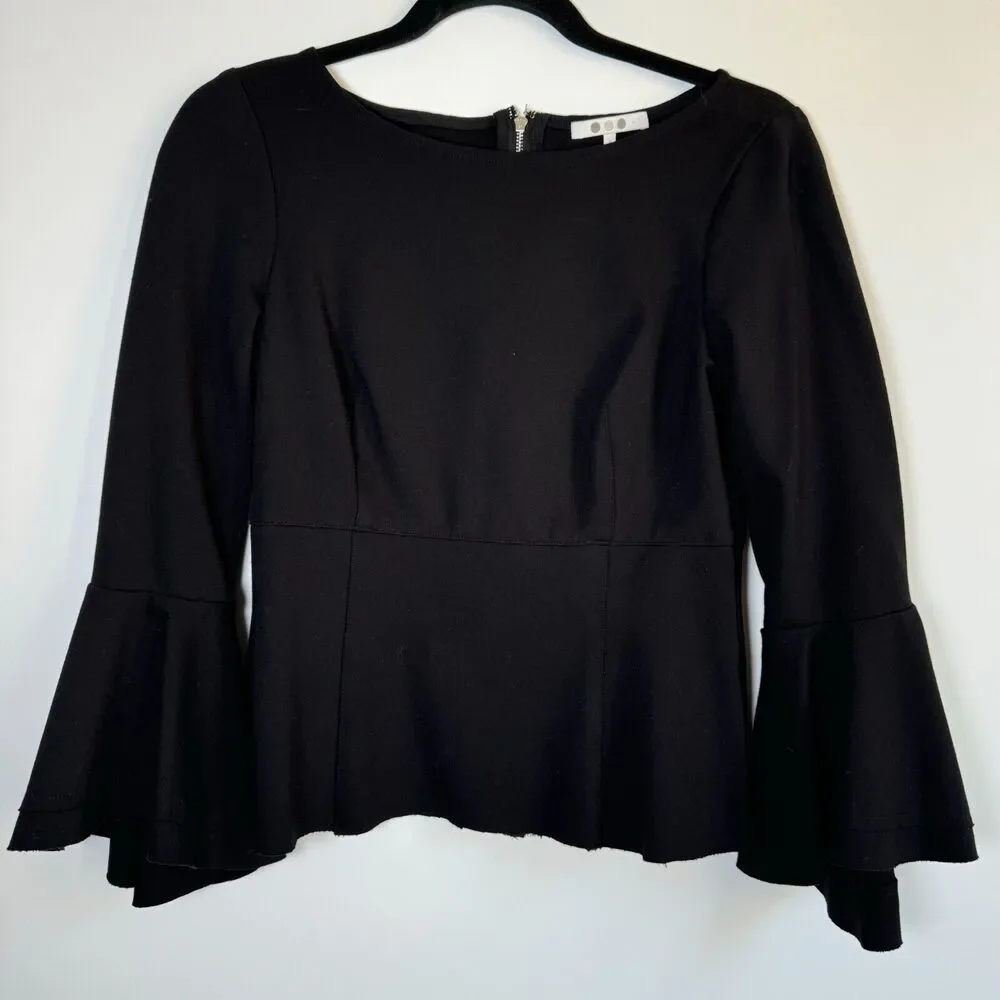 Three Dots Top Womens‎ Small Black Whimsigoth Fairy Artsy Cottagecore Edgy Chic